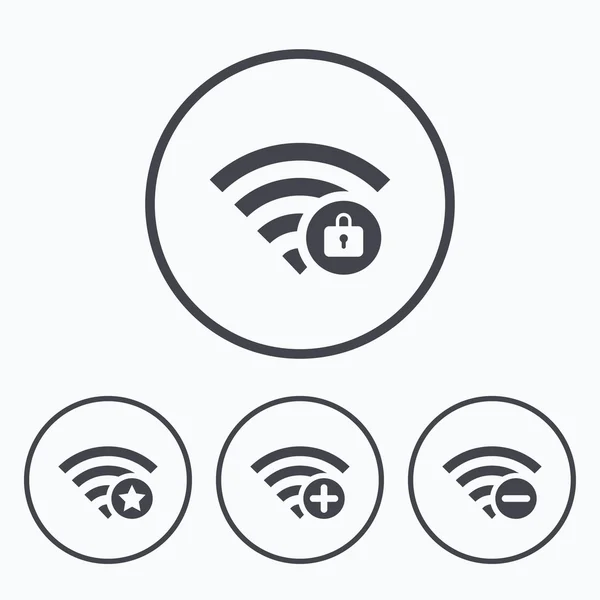 Wifi Wireless Network icons. — Stock Vector