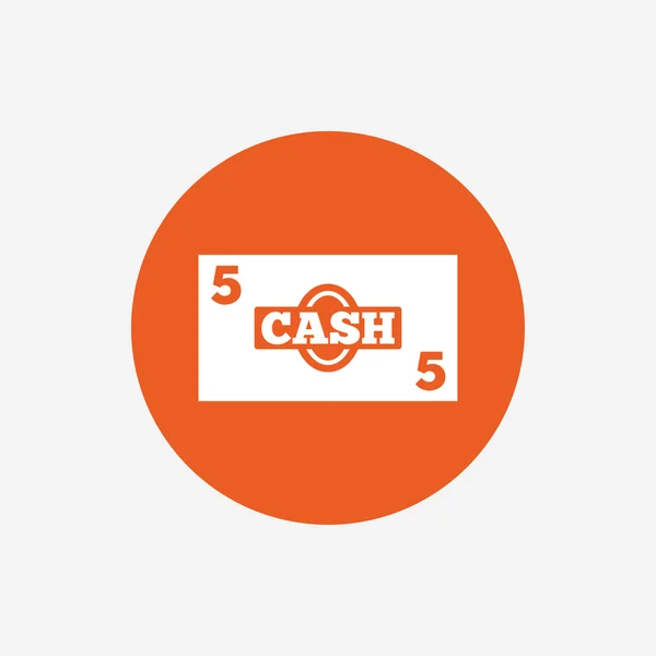 Cash sign icon. Money symbol. Coin. — Stock Vector