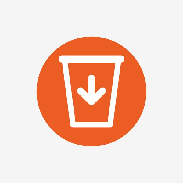 Mandalo nell'icona della spazzatura. Cestino segno . — Vettoriale Stock