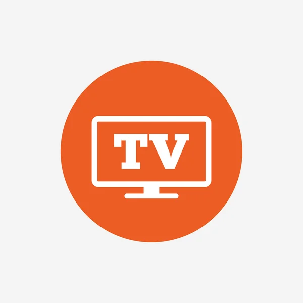 Icono de señal de TV de pantalla ancha . — Vector de stock