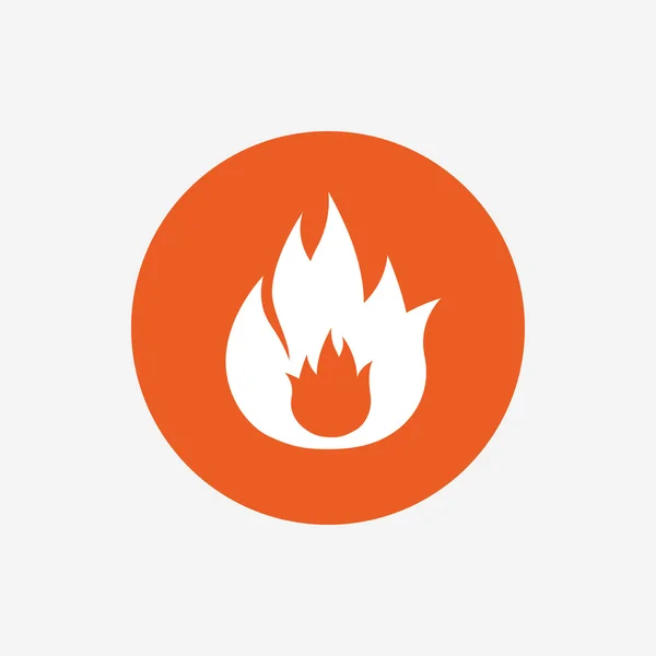 Feuer Flamme Zeichen Symbol. — Stockvektor