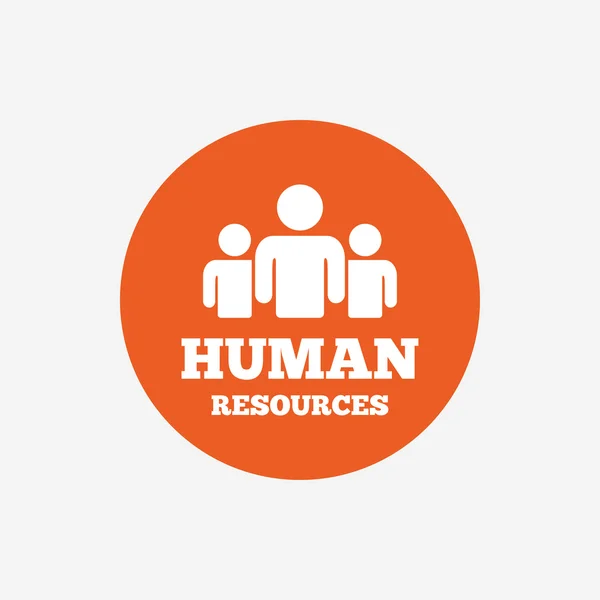 Emberi erőforrások aláírás ikonra — Stock Vector