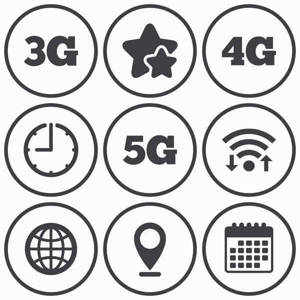 Iconos de telecomunicaciones móviles . — Vector de stock