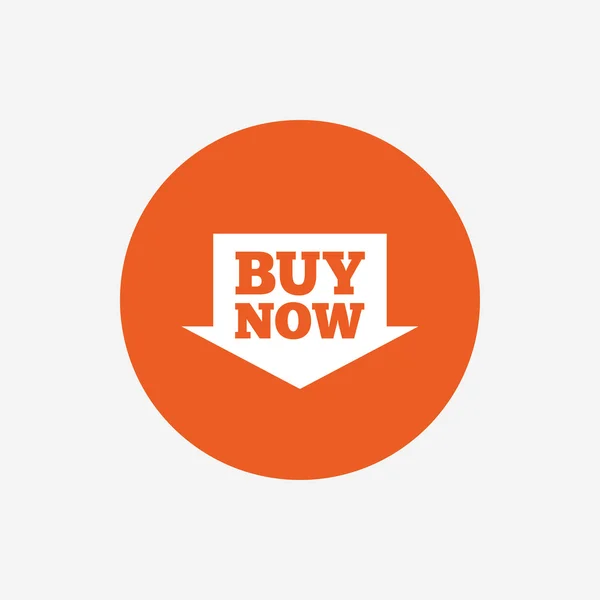 Comprar ahora signo icono. botón de flecha de compra en línea . — Archivo Imágenes Vectoriales