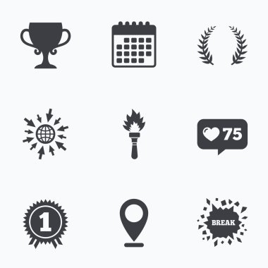 Birincilik Ödülü Kupası simgeler.  