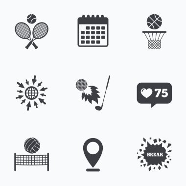 Tenis raketleri ile Top.  