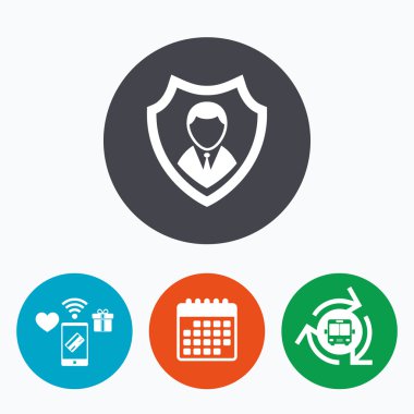 Güvenlik Ajansı simgesi. kalkan koruması sembolü.