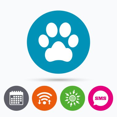 Köpek pençe işareti simgesi. 