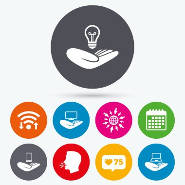 yardım simgeleri eller.  