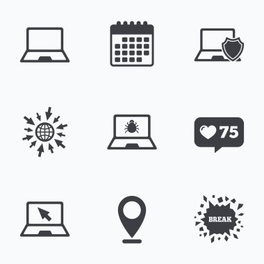 dizüstü dizüstü pc simgeler. 