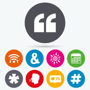 Teklif, dipnot simgeler yıldız. Hashtag sembolü.