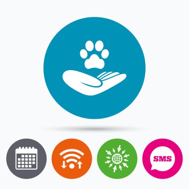 Sığınak pets işareti simgesi.  