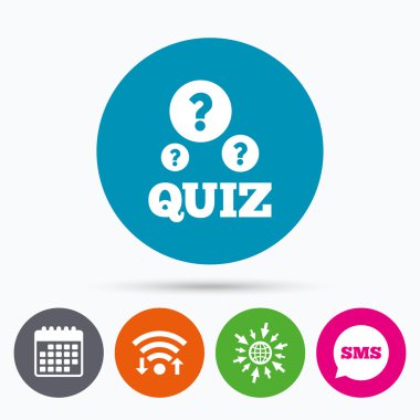 Test işareti simgesi. Sorular ve cevaplar oyunu.