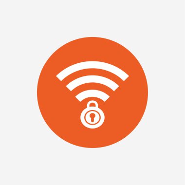 WiFi kilitli işareti.  