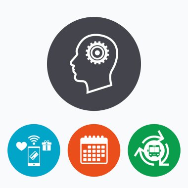 Dişli işareti simgesiyle baş. 