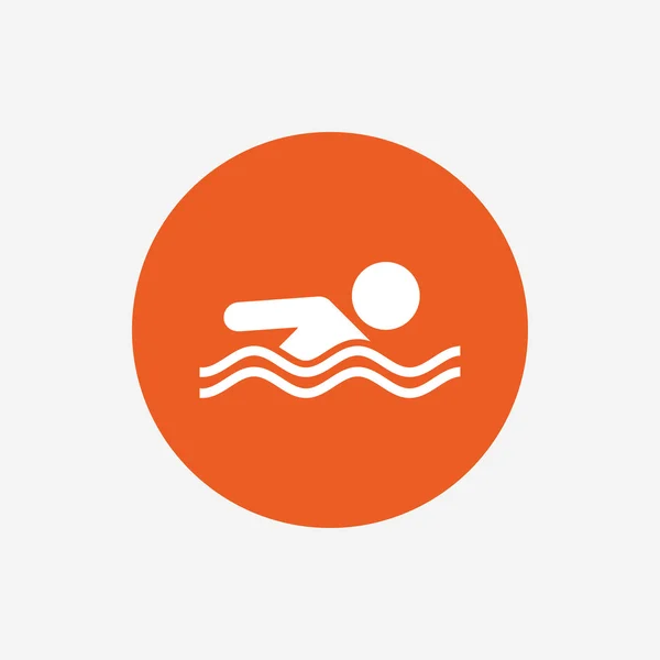 Swimming sign icon. — Stock Vector