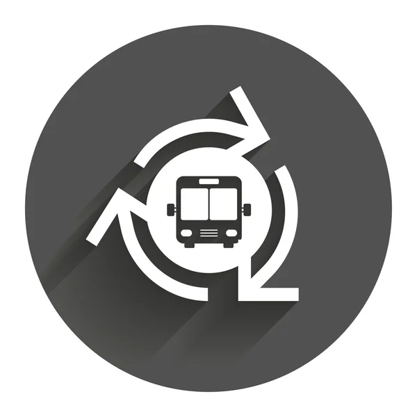 Bus shuttle pictogram. Openbaar vervoer stop symbool. — Stockvector