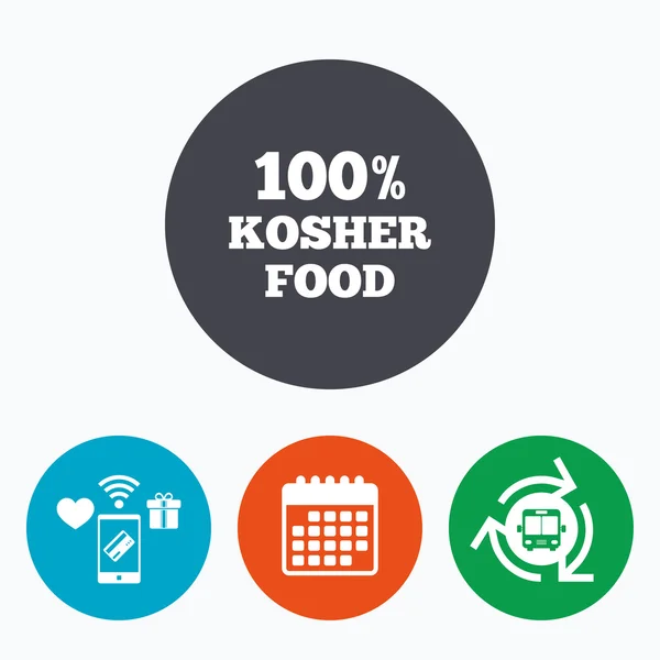 Kosher mat produkt tecken — Stock vektor