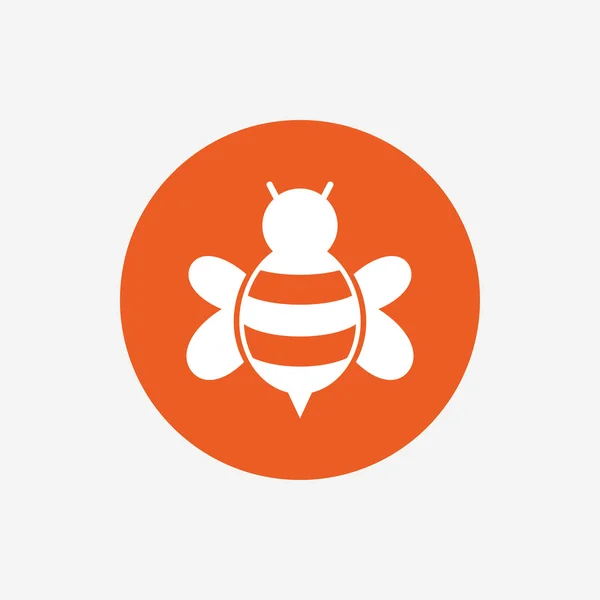 Icône signe abeille. Symbole abeille ou apis . — Image vectorielle