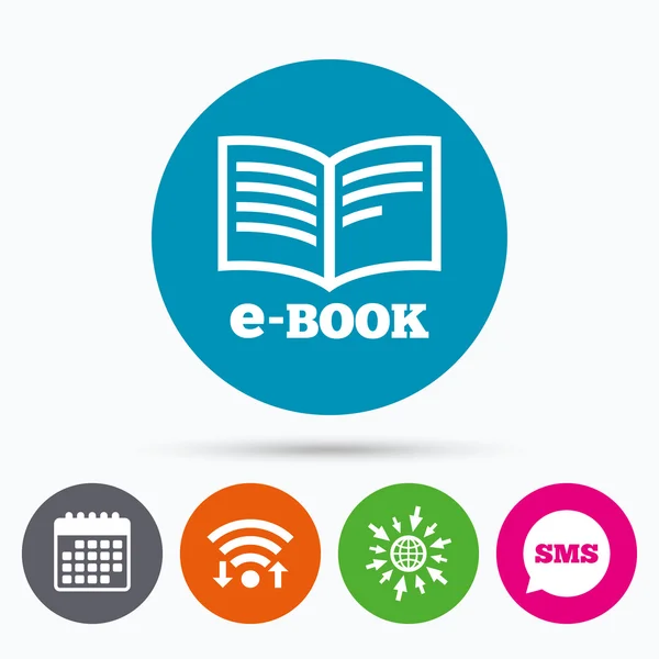 E-Book teken pictogram. — Stockvector