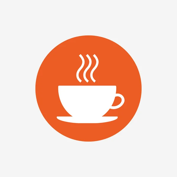 Kahve fincanı işareti simgesi. — Stok Vektör