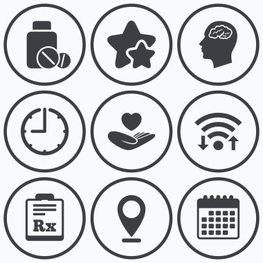 Tıp simgeler. Tablet şişe 