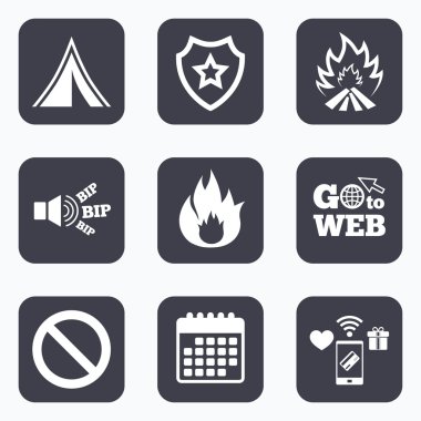 Turist kamp çadır işareti 