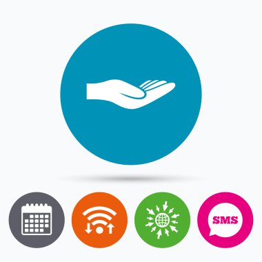 Bağış el işareti simgesi.  