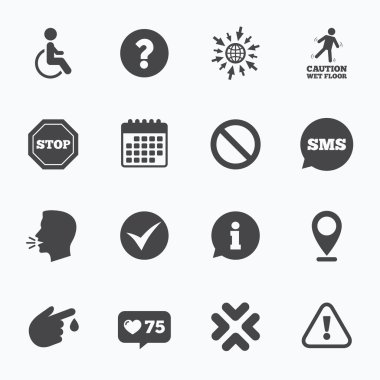 Dikkat dikkat kutsal kişilerin resmi. Bilgi işaretleri.