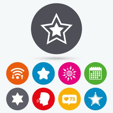 Star of David simgeler. İsrail'in sembolü.