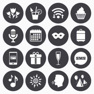 Parti kutlama, doğum günü simgeler.  