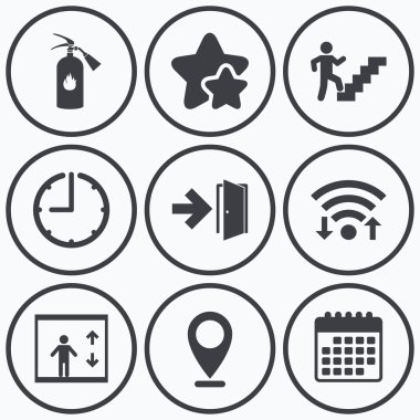 Acil çıkış simgeler.  