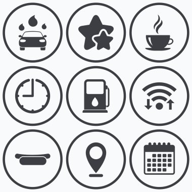 benzin veya gaz istasyonu simgeler Hizmetleri. 