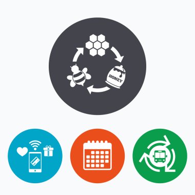 Üreten bal ve balmumu işareti simgesi.