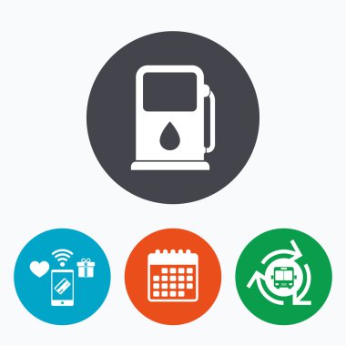 Benzin veya gaz istasyonu simgesi.  