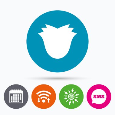 çiçek işareti simgesi. gül sembolü.