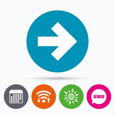 ok işareti simgesi. İleri düğmesi. 