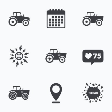 Traktör simgeler. Tarım Tohum Sanayi ulaşım.