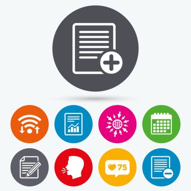 Belge simgeleri. grafik grafik ile dosya.