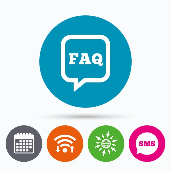 FAQ information sign — Stock Vector