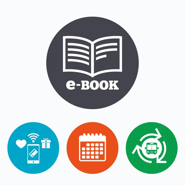 E-Book teken pictogram. — Stockvector