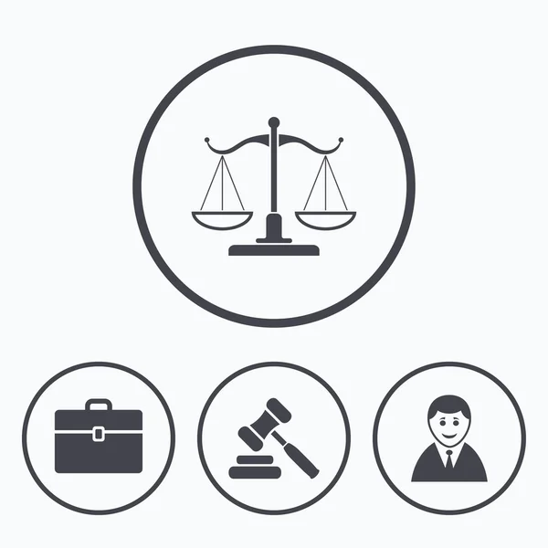 Escalas de ícone Justiça . —  Vetores de Stock