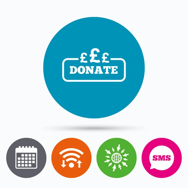 Donate sign icon. — Stock Vector