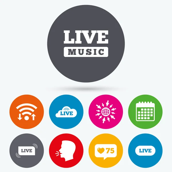 Icônes de musique live . — Image vectorielle