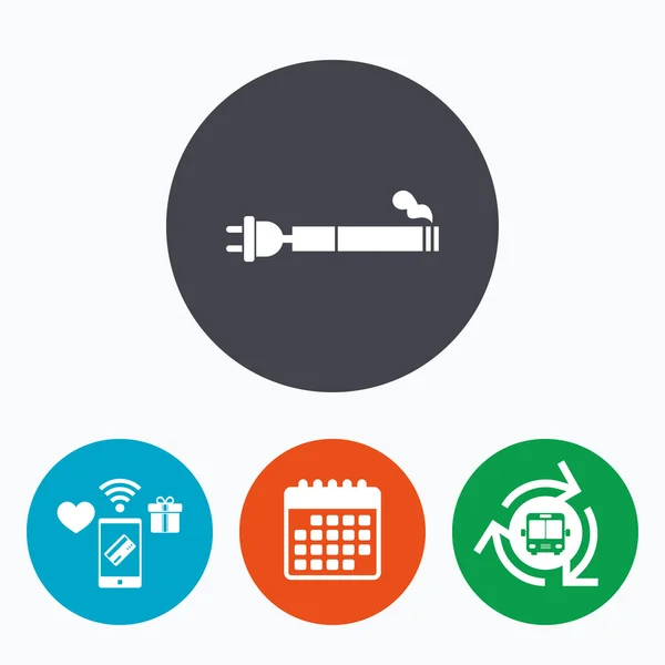 Rookvrije teken pictogram. e-sigaret symbool. — Stockvector