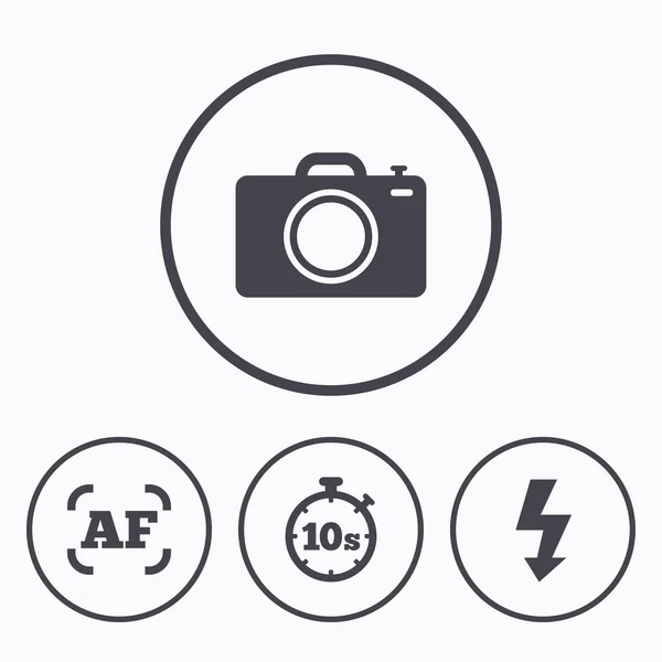 Ikona kamery fotograficznej. — Wektor stockowy