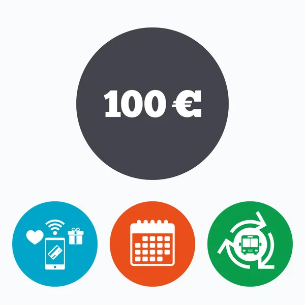 100 Euro signo icono . — Archivo Imágenes Vectoriales