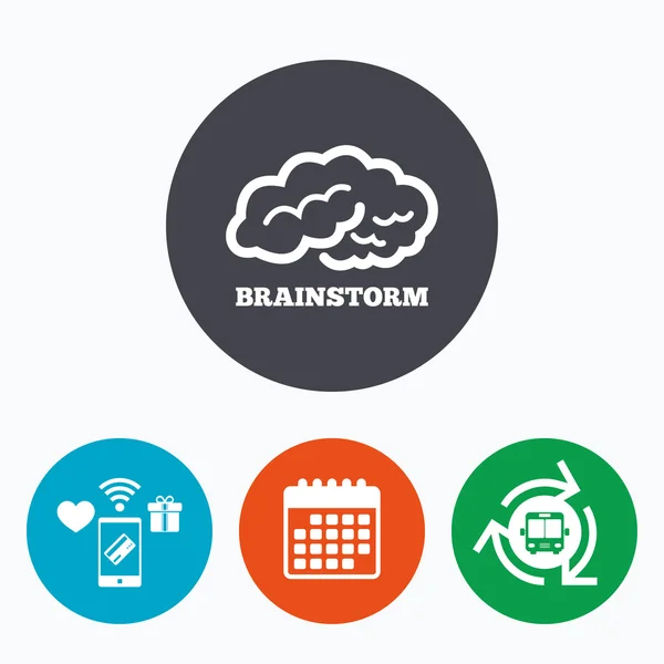 Brainstorm tecken ikonen. — Stock vektor