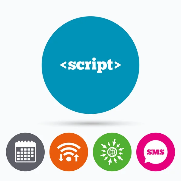 Script sign icon. — Stock Vector