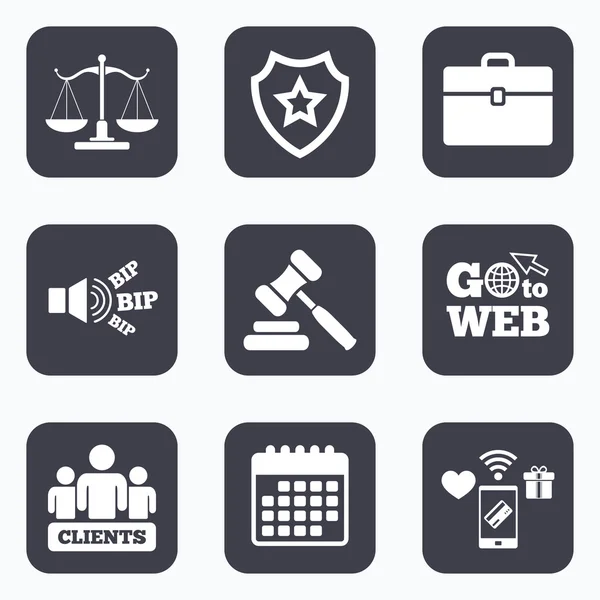 Scales of Justice icon. — Stock Vector